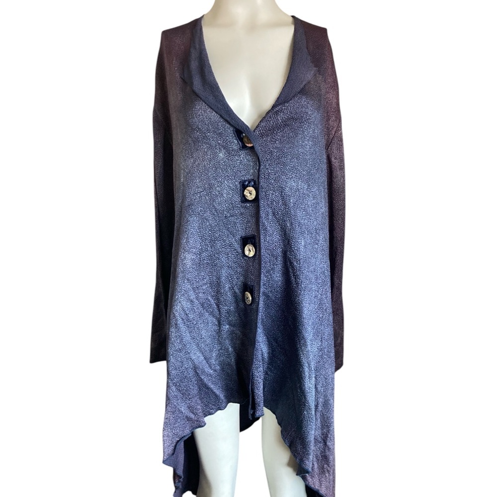 Grau Multicolor Shimmering Draping Jacket O/S The… - image 1
